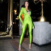 Autumn Winter Slave Long Party Club Bodycon Ruched Jumpsuit Rompers Women Y2K Streetwear V Neck One Piece Macacys Roupfits 240402