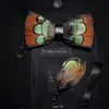 Jemygins Oryginalne Włochy Design Bowtie Natural Brid Feather Znakomite ręcznie Mężczyźni Mężczyźni Katiska Bozowa Pinowa pudełko podarunkowe Zestaw 240407