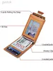 Money Clips Gebwolf RFID Card Holder Mens kolfiber Slim Thin Man Bi-Fold Money Clip for Men 240408