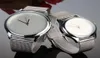 Fashion Brand Women Men Unisex Lovers039 Silver Steel Metal Band Quartz Wrist Watch C044436263