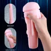 Male Masturbator Cup Silicone Vagina Stroker Blowjob Endurance Exercise Masturbation Sex Toys for Men Adult Goods 240402