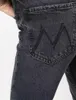 Jeans para mujeres estiramiento de la moda heterosexual Dama casual Pantalones de mezclilla negros hasta el tobillo