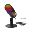 Microfoons USB condensor Microfoon Professionele opnamestreaming met RGB Light Desktop Podcast Microfoon voor computer laptop