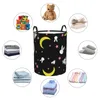 Tvättpåsar månmönster korg vikbar kawaii japanska anime kläder hämma för barn leksaker förvaring bin