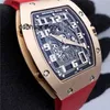 Surveillez les hommes Richarmill Watch Swiss Automatic Mechanical Mens Mens Series Mentise de montre Gold Rose Flat Rose Case Watch