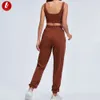 Lemon lu ausrichten yoga lu nahtloses zweiteilsport set fiess fitric kleidung training jogging Anzug Sport Bra Leggings Frauen Tracksuit Gry Woman