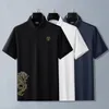 New business lapel short sleeved T-shirt summer thin polo shirt slim fit for middle-aged and young men trendy T-shirt