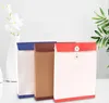 A4 Dokumentfil Bag Kraft Paper Folder Pouch Bag File Organizer Holder Envelope Office School Supplies Thread Buckle Color Printi2505076