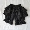 Kvinnors trosor viktorianska gotiska söta lolita säkerhetshorts kvinnor spetsar ruffles bomullsslagen underkläder korta byxor flickor vintage kawaii