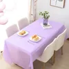 Décoration de fête 2pcs nappes de couleur solide pour anniversaire de mariage baby shower rose nappes violettes tables rectangulaires