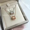 قلادة الموضة Vancleff Kaleidoscope Necklace 925 نقي الفضة مطلي 18 كيلو الذهب بيد صغير الخصر مع سلسلة طوق حافة حافة الماس للنساء