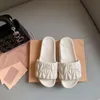 Sandały designerskie Muum skórzane obcasy Slajdy pomarańczowe czarny brąz