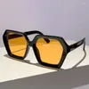 Gafas de sol Kammpt Polígono de gran tamaño Fashion For Women Men Vintage Luxury Luxury Luxury Brand Design Shades Protecting Eyewear