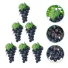 Party Decoration 6 PCS kunstmatige groep druiven kinderen leren fruitmodel nep display ladder decor mini speelgoed voedselsimulatie