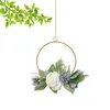 Fleurs décoratives Couronnes de couronnes Metal Floral Hoop Anneaux pour fabriquer un artisanat de fil de mariage avec Camellia