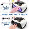 Zestawy Lampa LED UV do paznokci suszarka Manicure Lampa paznokci z przełącznikiem dotykowym Wyczuwanie Wykazanie LCD Szybka utwardzanie WSZYSTKIE POLETOWE PIELĘCIE