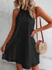 WOMENS MINI ABRET Summer Casual O Neck Sleeveless Aline Chic Dresses femmina Fashi