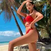 2024 Multicolor Sexy Reverse Wear Bikini Split Three Piece Bikini swimsuit for women