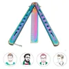 Portable Practice Butterfly Knife Foldable Butterfly Knife Alloy Steel Foldable Training Knives Outdoor Trainer Game for Gifts