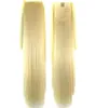 111 queue de cheval synthétique long cheveux raides 16quot22quot clip coiffure extension de cheveux blonde brun ombre taille de cheveux avec drawstr7814400