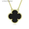 Hoge versie origineel 1to1 merk ketting Vancefe vier blad gras vol diamanten ketting voor vrouwen hoge versie moeder shell jade ontwerper hoge kwaliteit choker nekla