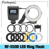 Bags Fotopal Rf550d Ro Led Ring Flash with 8 Adapter Ring for Canon Nikon Pentax Olympus Panasonic Dslr Camera Flash Fc100 Light