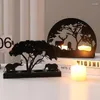 Candele Romantico Silhouette nera Candlestick Decorazione per matrimoni Props Creative Metal Holder's Valentine's Day Dinning Party Dec