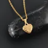 Colliers pendants en acier inoxydable coeur amour gold collier plaqué pour les femmes bijoux de la chaîne métallique