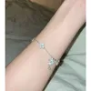 Van Clover Bracelet Designer Sterling Silver Premium Mini Clover Six Flowers Bracelet pour femmes Diamants Full Diamonds Gift Compact