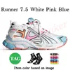 Tracks Runner 7 7.5 Designer Dress Shoes Women Men Black White Graffiti Platform Tripler Luxury Tennis Shoe Pink Foam Runners Trainers Big Size 46 Dhgate Sneakers