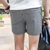 Мужские шорты высококачественная летняя бренда. Случайный клетчатый хлопок Slim Ultra Short Fashionshable Becond Drying Beach