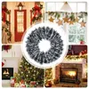 Decorative Flowers Artificial Christmas Wreath Farmhouse Winter Simulated Pine Garland Hoop Modern Decor Home Supplies