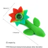 Wholesale 4.6'' Sunflower silicone hand pipe with Hidden Bowl smoking pipes Unbreakable silicone water pipe