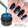 Gel 6 färger Spider Gel Set Glitter Nail Polish Wire Ritning UV/LED Diamond Gel Elastic Line Multicolor Gel med 15 st -färgborstar