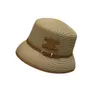 Designer Bucket Hat Women Wide Brim Straw Hats Casquette Rainbow Patchwork Color Grass flätade Caps Vacation Beach Cap Men beanie Summer