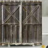 Duschvorhänge Badezimmerversorgungen 3D -Druck Stoff wasserdichte Mehltau widerstandsfähige Wohnkultur rustikaler Holz Vintage Vorhang El Polyester