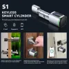 Verrouiller TTLOCK BLT App Smart Lock Cylinder EU Profile Code Finger Emprent Security Protection Europe Lock Mortise 13.56 MHz Carte