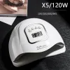 Kits UV LED -lamp voor nagelsdroger manicure nagellamp 4 modus geheugen met bewegingssensor LCD -display uithardende UV -gel nagellak ijslampje