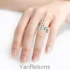 1Pcs hot New Fashion fill in White green water drill Cute Snake zinc alloy Silver Plated Cool Rings For Women Animal Jewelry