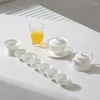 Juegos de té tesor de tazón tazón de tazón de porcelana de jade chaqueta de cordero