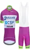 2020 Pro Team France Mens Vêtements cyclistes 9d Bib Suit Mtb Uniform Purple Bicycle Clothing Vêtements Bélas courts Maillot Culotte Men12462561