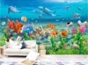 Wallpapers WDBH Custom Mural 3d Wallpaper Underwater World Dolphins Coral Home Decoration Painting Wall Murals For 3 D