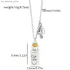 Pendant Necklaces Alice in Wonderland Magic Medicine Bottle Pendant Necklace Couple Necklace Kawaii Choker for Gifts240408