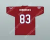 CUSTOM NAME NUMBER Ted Hendricks 83 Hialeah Senior High School Thoroughbreds Scarlet Red Football Jersey 1 Top Stitched S-6XL