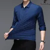 Classic Mens High Elastic Smart Casual Long-Sleeved Shirt Male Traceless Technology Formal Shirts240325