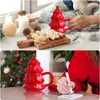Kubki świąteczne filiżanki do kawy zimowe wakacje Mugchristmas Tree Milt Tea Cup Kubek z pokrywką owsianki śniadanie