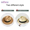 ENJOYFUR Summer Sun Hats For women man Panama Hat straw beach hat fashion UV sun Peotection travel cap 240325