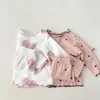 Pyjama bébé printemps ensemble mignon imprimé à point pour les filles pour les filles en bascule