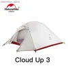 Tält och skydd NatureHike Cloud Up Serie 123 Uppgraderat campingtält Vattentät utomhusvandringstält 20D 210T Nylon Backpacking Tält med gratis matta L48