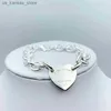 Urok bransoletki projektanckie łańcuchy bransoletki dla 925 srebrnego wisiora w kształcie serca łańcuch OSHAPAPPapeappaper Wysoka jakość luksusowej marki projektant biżuterii gi y2404165qllqpru